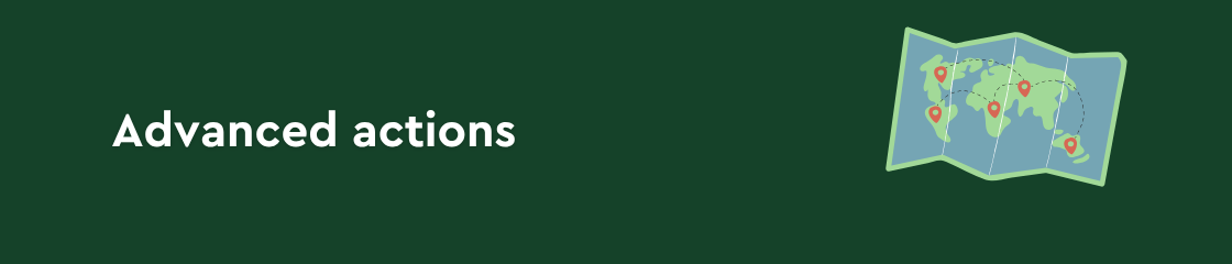 Banner Advanced actions