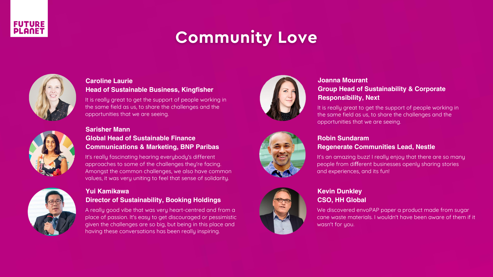 FuturePlanet - Membership - Spring 2025 - Testimonials