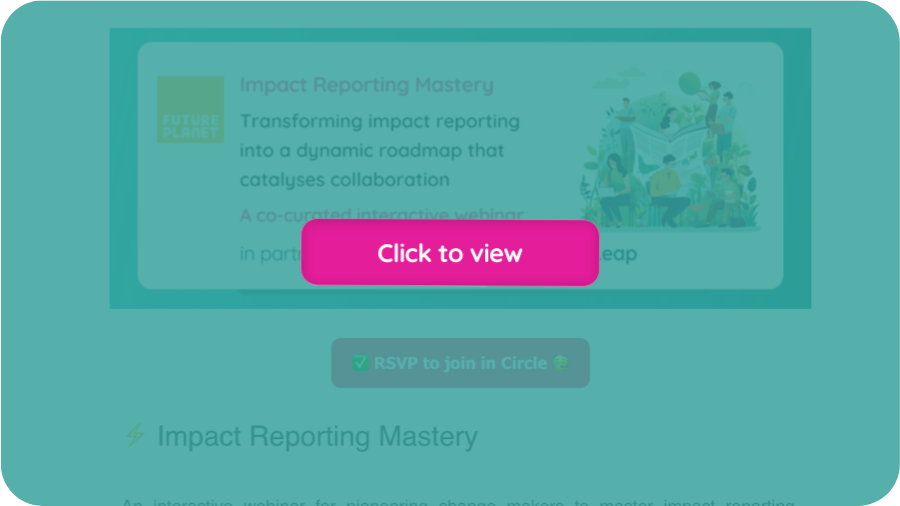 Email Update Example - Impact Reporting